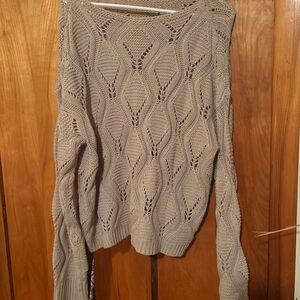 Elegant Beige Knit Sweater